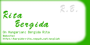 rita bergida business card